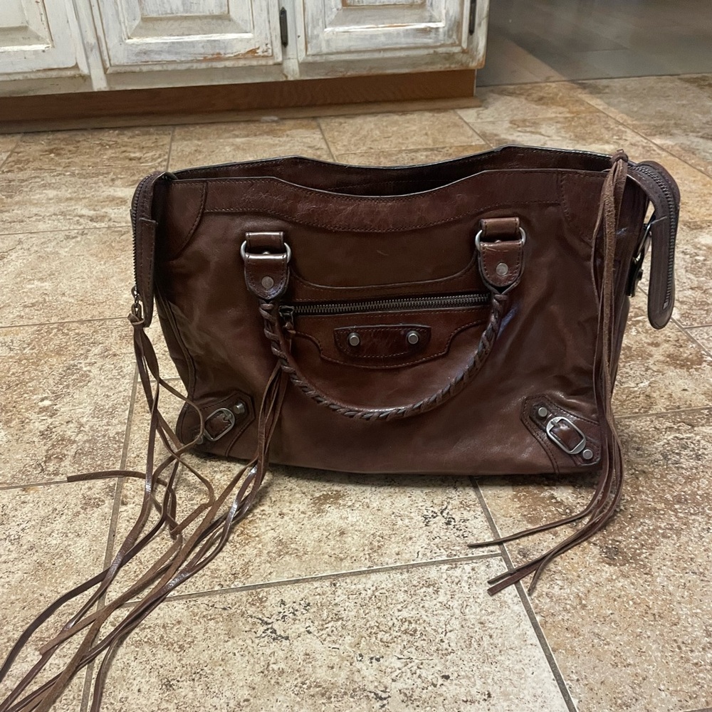 Balenciaga city bag brown